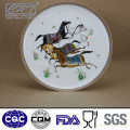 ZH006 Fine Bone China 12 &quot;Display Platte mit Gold und Microgroove Design